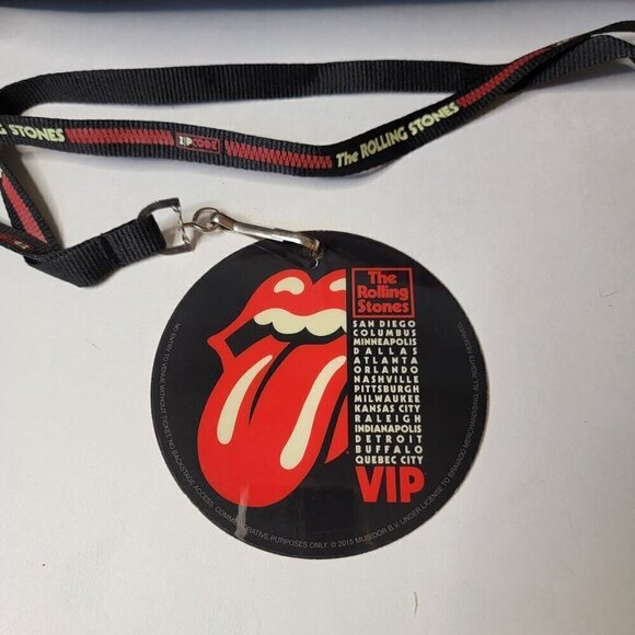 Rare Rolling Stones 2015 Zip Code Tour VIP Duffel bag and VIP Badge - Picture 4 of 11